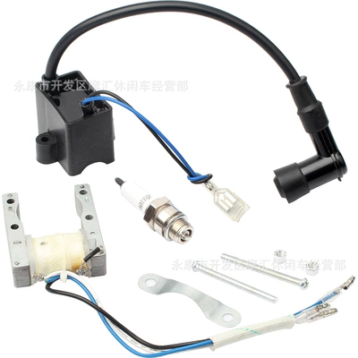 Mini Motorcycle Bicycle Accessories 50Cc 80Cc 2-Stroke High-Voltage Package Ignition Coil Spark Plug Complete Set