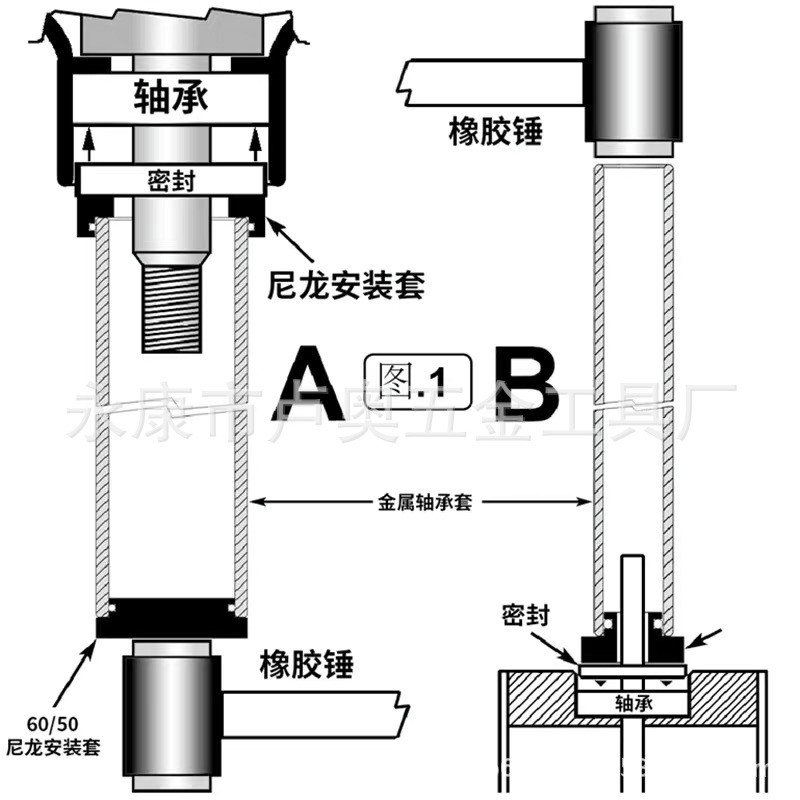 Juego de instalación de rodamientos sellados de 38 piezas herramienta de instalación de sello de aceite herramienta de instalación de desmontaje de rodamientos reparación de automóviles