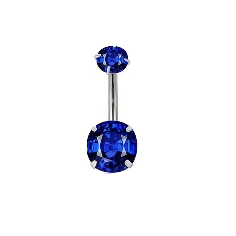 14G Navel Ring Blue Glow Star Dangle Belly Button Piercing Jewelry Stainless Steel detail image 9