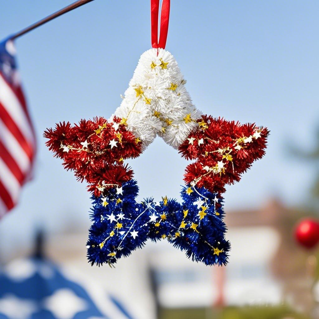 Nuevo transfronterizo azul, blanco y rojo tricolor decoración de guirnaldas de flores decorativas guirnaldas de fiestas accesorios adornos