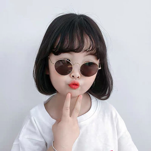 New fashionable children's sunglasses for outdoor travel, anti-UV baby sun visors, retro street style glasses