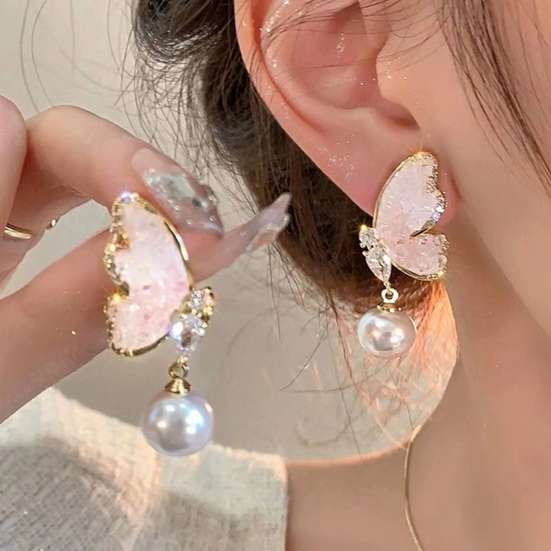 Cute fresh elegant trend design earrings pearl