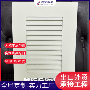 Factory Customized Shutters Shoe Cabinet Breathable Louver Door Customized Export White Painted Wooden Blinds