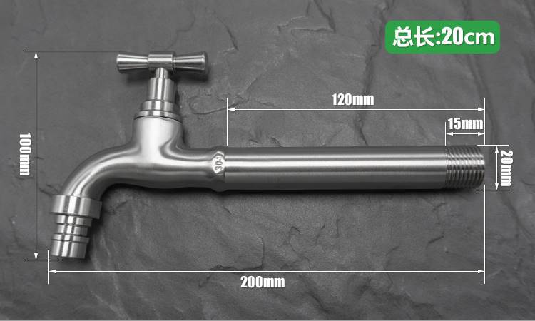 304 stainless steel old-fashioned slow-opening outdoor faucet anti-freezing and frost-resistant outdoor tap water washing machine 4-6 faucet undefined