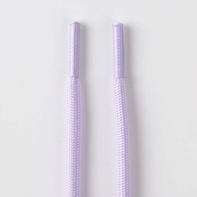 Light purple round shoelaces