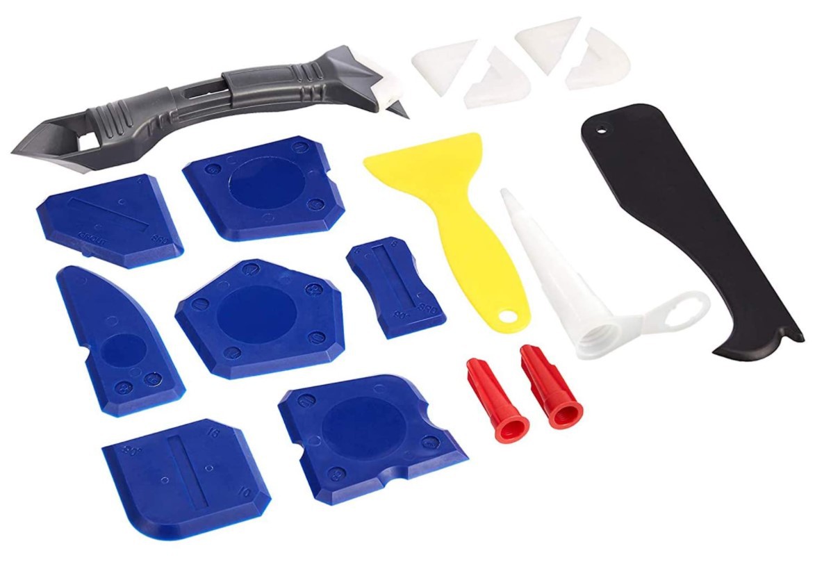 跨境直供玻璃胶刮板美缝阴阳角器铲胶器美缝套装家居装饰