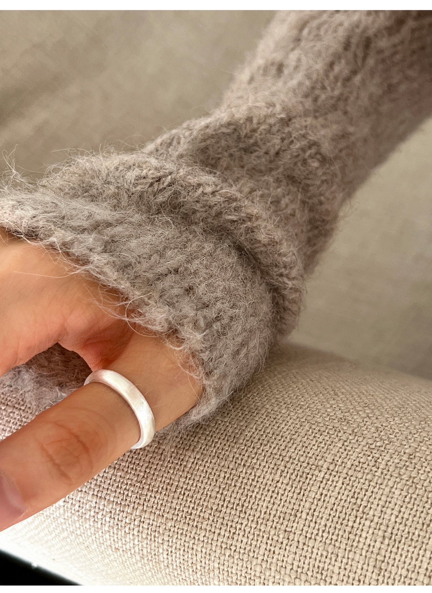 Aquamarine Gemstone And Brushed Silver Ring Set For Women_voghion.com