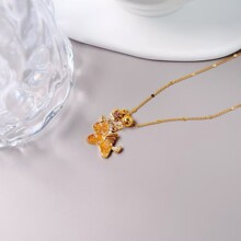 轻奢精致独角兽项链时尚百搭简约小众个性优雅潮流金色独角兽项链