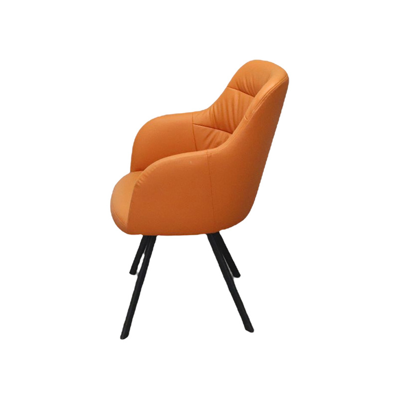 Sillas de explosión de Amazon lujo ligero tablilla de alto nivel transfronteriza respaldo de hierro forjado sillón de comedor nórdico con reposabrazos image 5