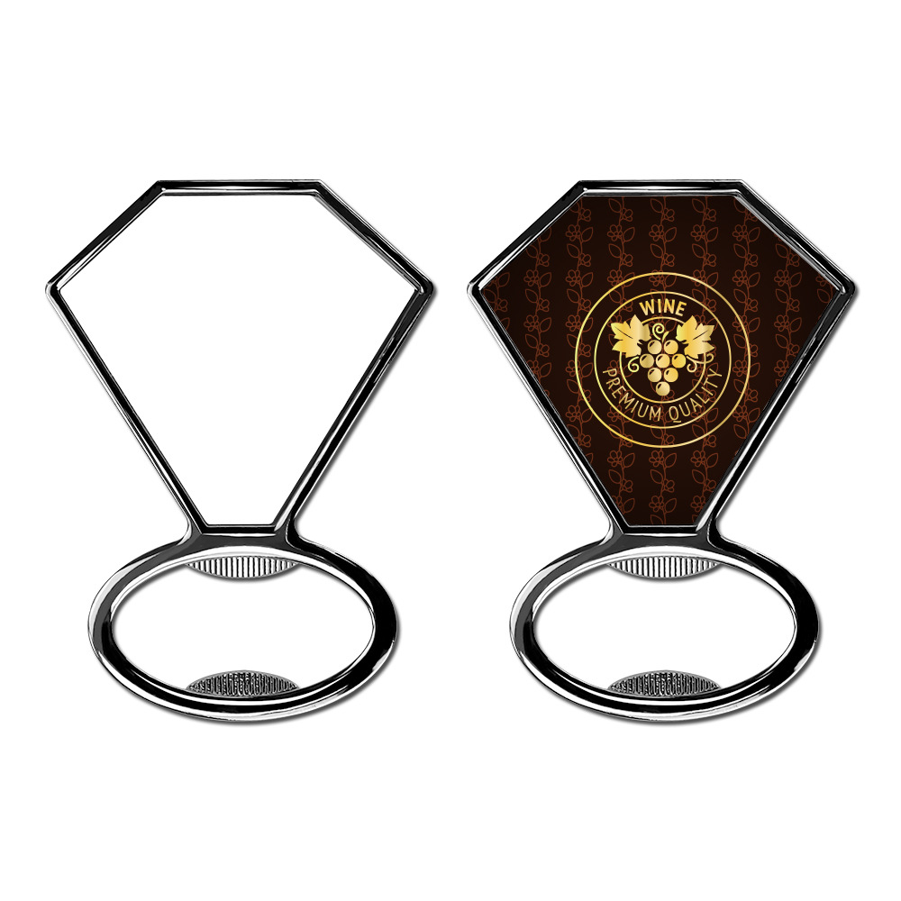 Abrebotellas de impresión de transferencia térmica abridor de botellas magnético de metal Promoción de la exposición pequeño regalo abrelatas material