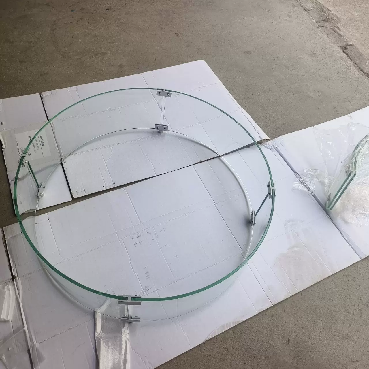 出口美国SGS认证火炉小半径弧形弯钢化玻璃