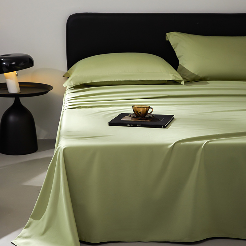 2024 lujo ligero 100 sábanas de algodón largo de algodón satin hotel hogar puede dormir desnudo sábanas de color sólido sábanas de Monet