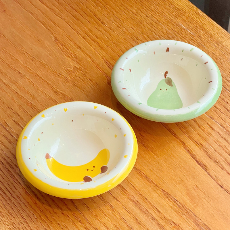 可爱水果陶瓷味碟高颜值可颂酱油醋碟蘸料碟火锅调味碟子陶瓷餐具|undefined