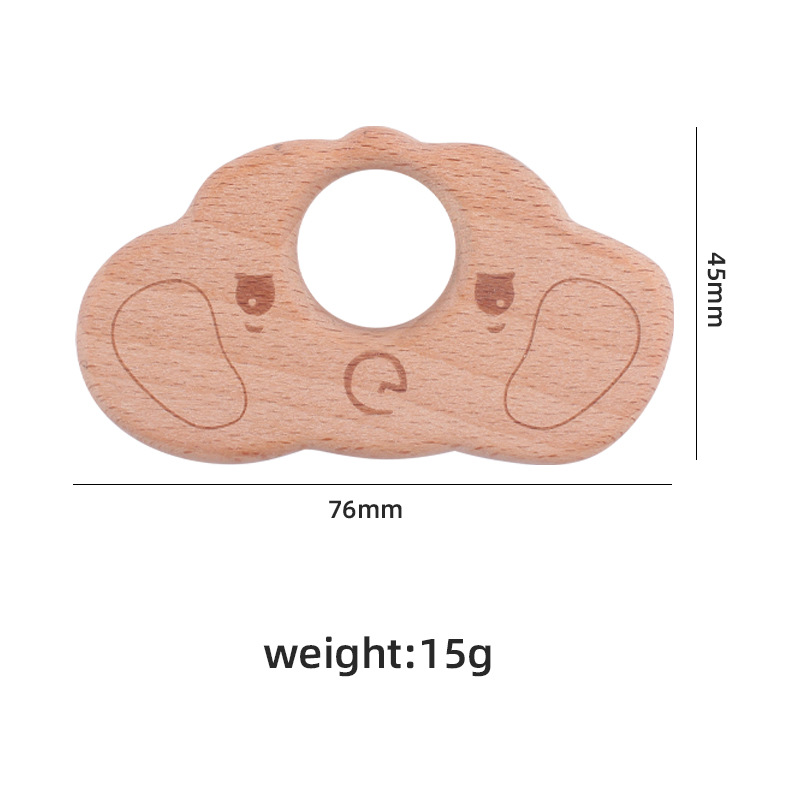 Nuevo bebé suministros de juguete de haya mordedor animal de dibujos animados gato aguacate girasol bebé molar teether