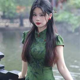 【丹青客】新中式提花改良旗袍女春气质复古短袖连衣裙图片色其他