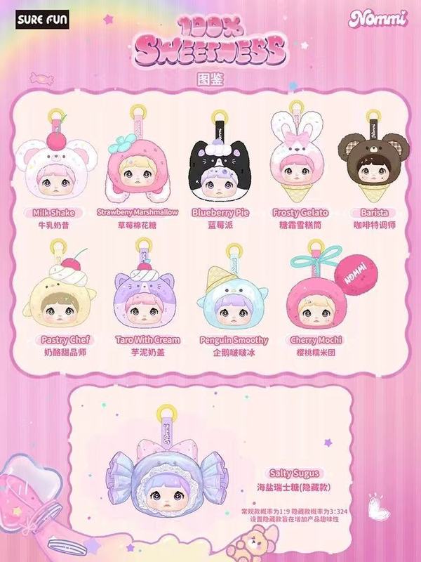 正版Nommi糯米儿甜度100%盲盒毛绒公仔包包挂件玩偶女孩生日礼物|undefined