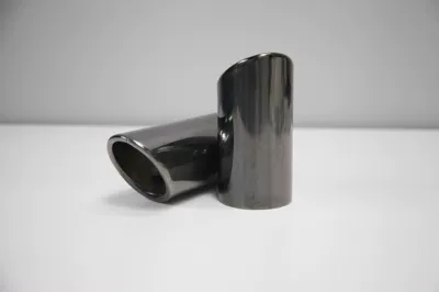 Grilled Blue, Exhaust pipe - black-titanium-single-straight-insert