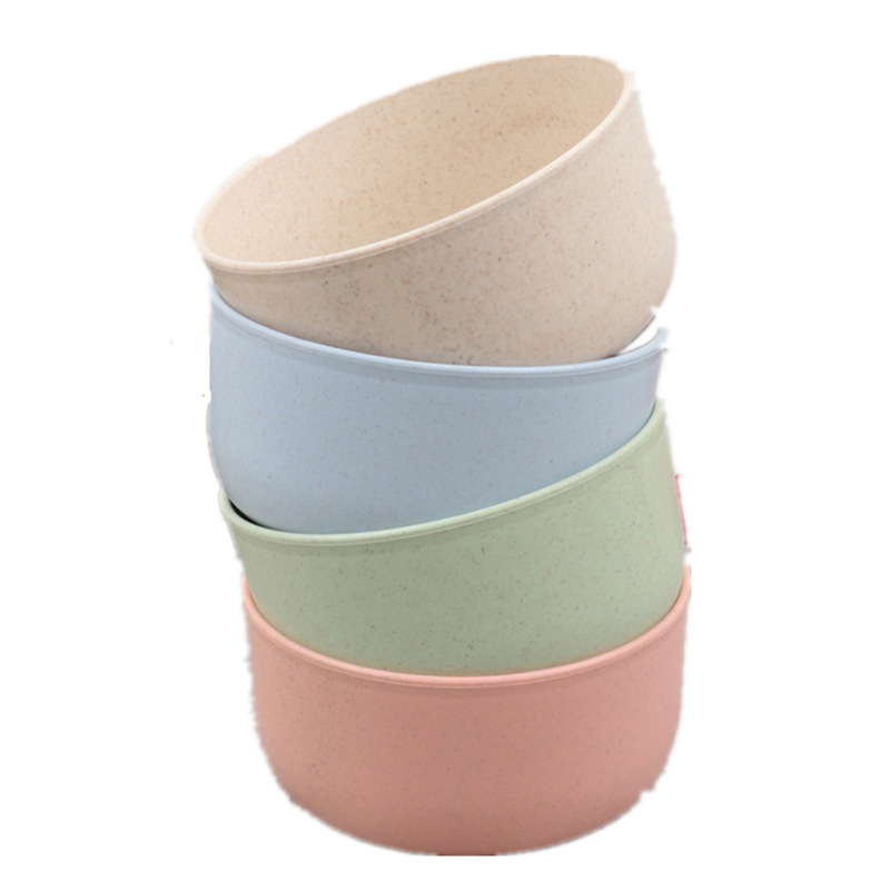 Juego de cuatro cuencos de paja de trigo para niños, cuencos para el hogar, regalos promocionales, cuencos prácticos para regalo, vajilla gratuita, material ecológico