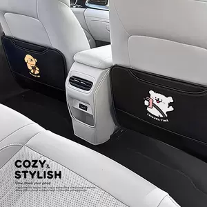 Orijinal avtomobil oturacağı üçün şirin it balası naxışlı arxa qoruyucu