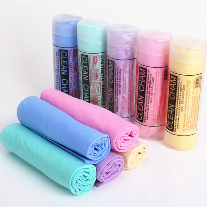 Deerskin towel for car cleaning, pet towel, quick-drying, highly absorbent, car towel with bucket, multifunctional and practical