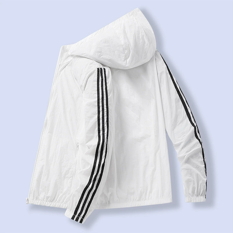 Солнцезащитный крем Мужское лето 2024 Тонкий дышащий с капюшоном Солнцезащитный крем повседневная рыбалка на свежем воздухе