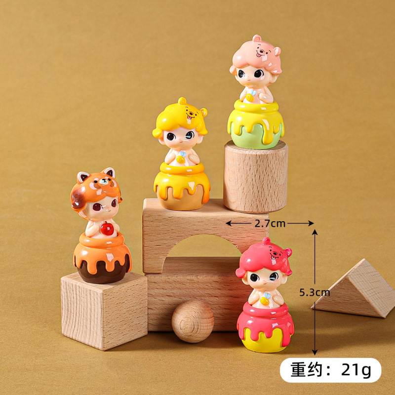 手作り装飾品ディディハニージャーかわいい人形樹脂 diy デスクトップ装飾品ライブブロードキャストブラインドボックス購入|undefined