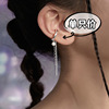 Long ear clips, earrings with tassels with pigtail, no pierced ears, simple and elegant design, European style