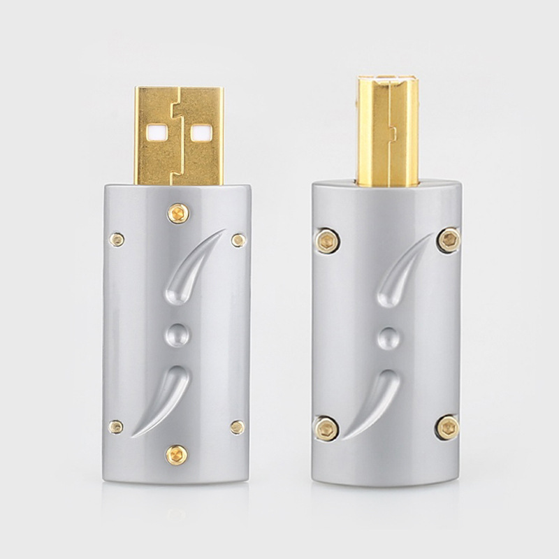 Viborg Viborg Fever USB Plug, Phosphor Bronze with Gold Plating, 2.0 Square-Flat Connector, AB Decoding Sound Card Audio Cable for DIY Projects