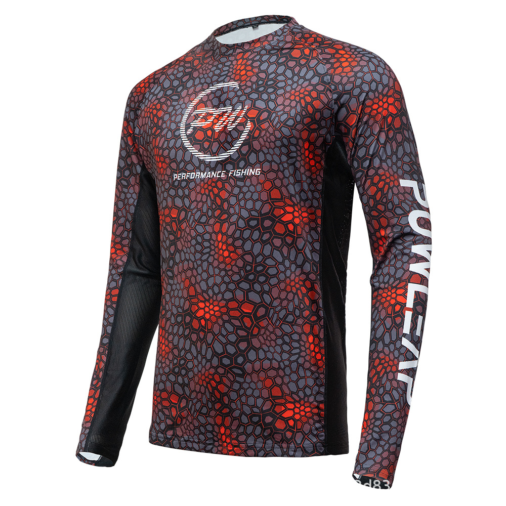 海钓冰丝路亚服夏季长袖钓鱼服 户外防紫外线上衣速干冰感防晒服