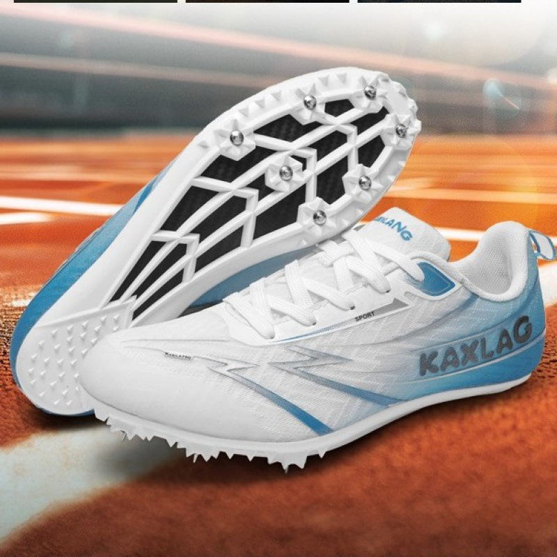 Zapatillas de Atletismo con Clavos para 100 Metros Malla y TPU Transpirable para Pista