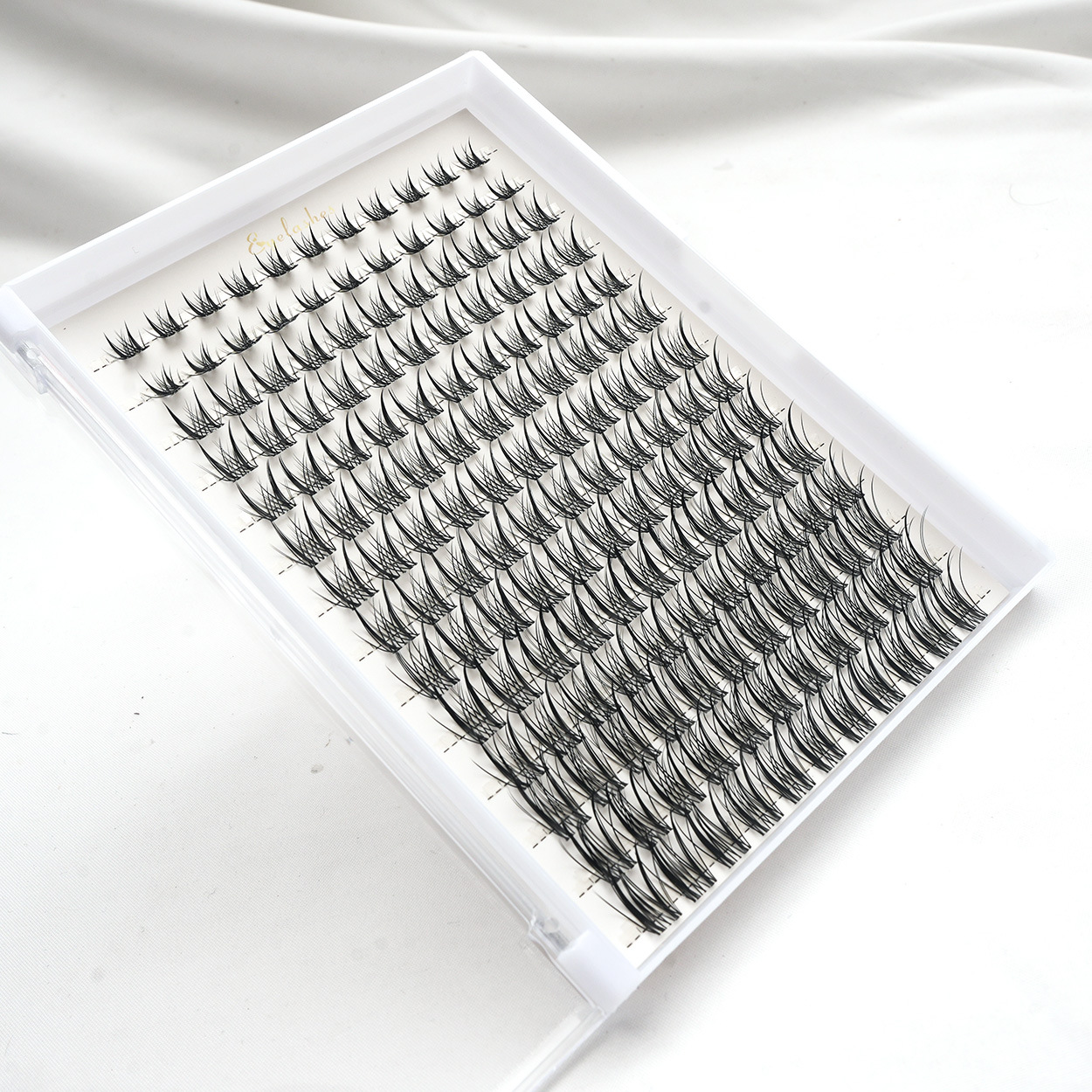 Amazon venta caliente de doble punta corn de cordero falso pestañas europeas y americanas D curva DIY pestañas de alta calidad fábrica al por mayor