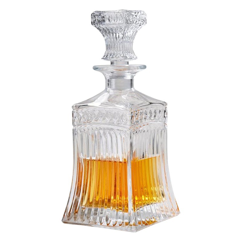 Decantador de vino de cristal de vidrio