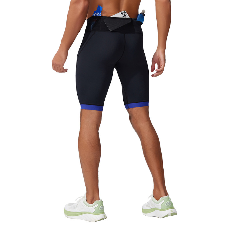 Pantalones ajustados deportivos de verano Maratón masculino carrera de compresión de cinco puntos pantalones de velocidad seca y alta elasticidad entrenamiento de ciclismo pantalones cortos image 6