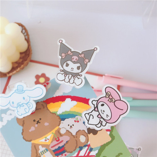 Sanrio Student Exam Paper Receipt Storage Organizer Plastic Clip Handbag Clip PP Cute Cartoon Clip