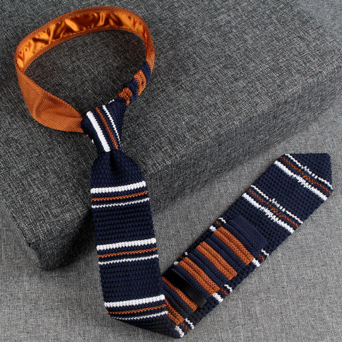 Autumn/Winter Fashion British Casual Matchable Woolen Collar Tie 7cm Striped Arrow Type Knitted Tie Handmade 6cm Wholesale