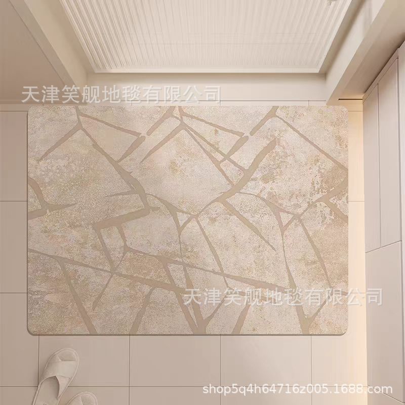 现代简约几何家用浴室硅藻泥地垫吸水速干卫生间门口地垫防滑批发|undefined