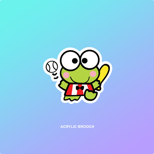 Cute cute frog cartoon brooch wholesale acrylic badge student bag girl personalized trinket patch
