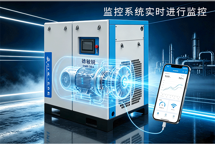 Permanent magnet variable frequency air compressor 5, 10, 13, 15, 20 cubic meters industrial-grade screw air compressor