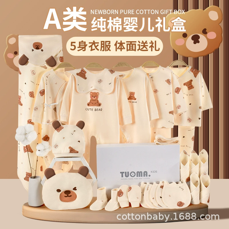 Подарочный набор для малыша, комплект одежды для новорожденных, подарочная коробка для новорожденного, подарок на первый месяц жизни, полный набор товаров для мам и малышей