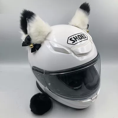 Hot-Selling Motorcycle Electric Vehicle | Motosiklet dəbilqələri - white-with-black-tip-customized-color-preserving-bell-handmade-bow