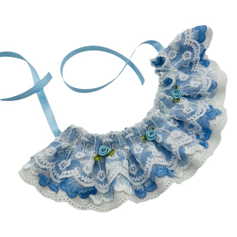 Nuevo lanzamiento de toallas de agua azul, bufandas para gatos, perros grandes y medianos, joyas para mascotas, collares, campanas, corbatas