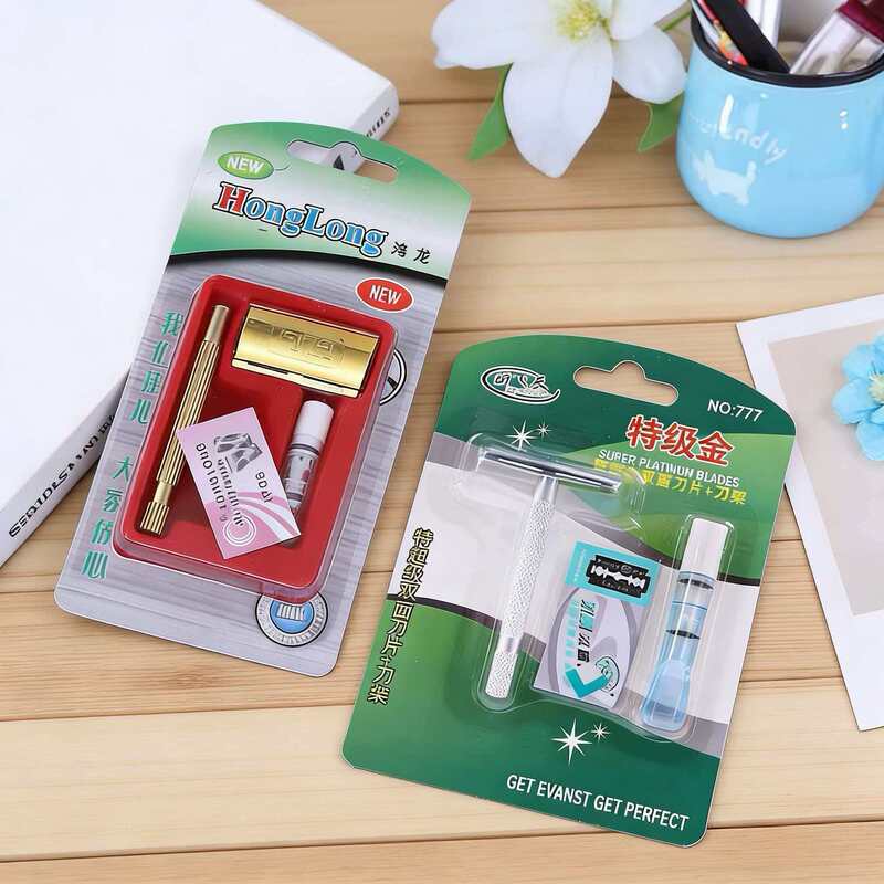 Retro Double-Sided Safety Razor Set, Men's Manual Shaving Razor, Razor Holder and Blade Combination Tool Set Retro Double-Sided Safety Razor Set, Men's Manual Shaving Razor, Razor Holder and Blade Combination Tool Set