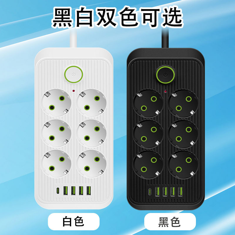 agujero especial de la norma europea conector inteligente de alta potencia USB multifunción oficina placa de conexión doméstica con conector de cable