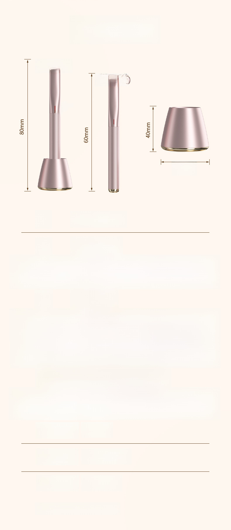 Lezen Beauty Electric Eyebrow Heater Massager
