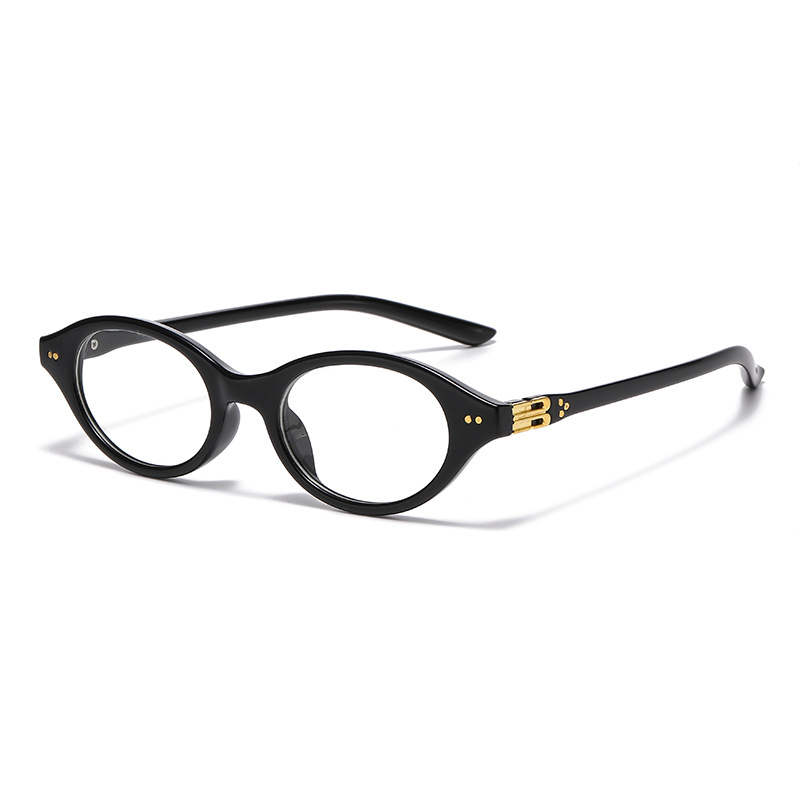 Gafas de lectura a la moda, montura pequeña, estilo retro transfronterizo para mujer, montura de gafas ultraligera estilo nerd, gafas de lectura de alta gama