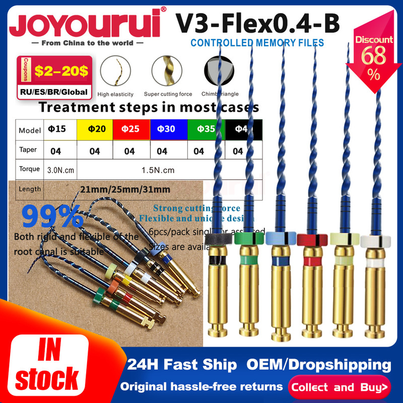 Dental Root Canal Expansion Needle Machine with Nickel-Titanium Files, Large Taper Expansion Needle, Preparatory Handpiece Motor, M3 Model for Eight Teeth