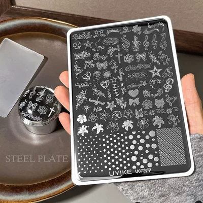 wholesale retro pattern transfer plates, Dırnaq bəzəkləri