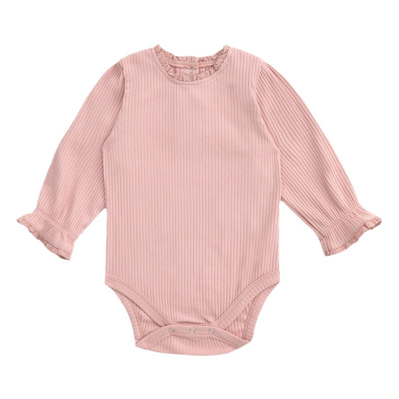 Estilo europeo y americano bebé vaina de manga larga mono mujer bebé mameluco de algodón en línea popular Amazon Venta caliente