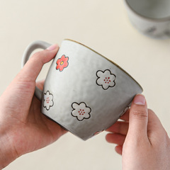 Nishida Kiyu Rock Breakfast Cup Milk Oatmeal Household High Beauty Drinking Japanese Delicate Ceramic Mug 