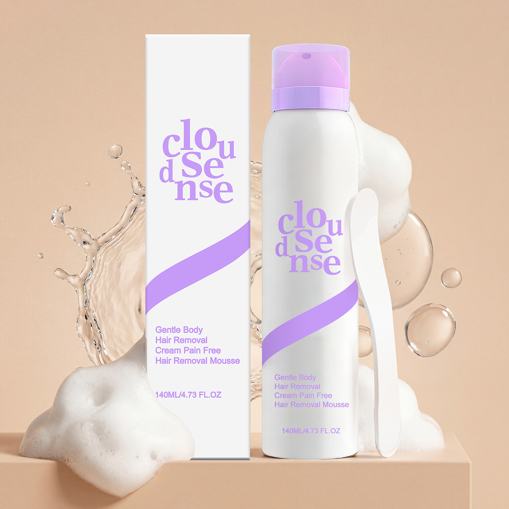 Gentle Hair Removal Mousse Gentle, Moisturizing, and Refreshing for Full-Body Hair Removal, Daily Body Cleansing, Portable Hair Removal Mousse